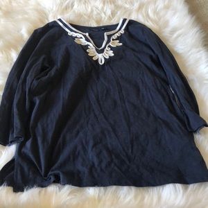 Navy nautical top